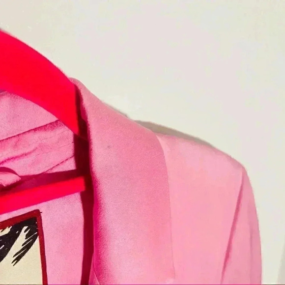 NEW Scotch & Soda Double Breasted Crepe Satin Blazer Pastel Pink Office Career - Picture 6 of 8